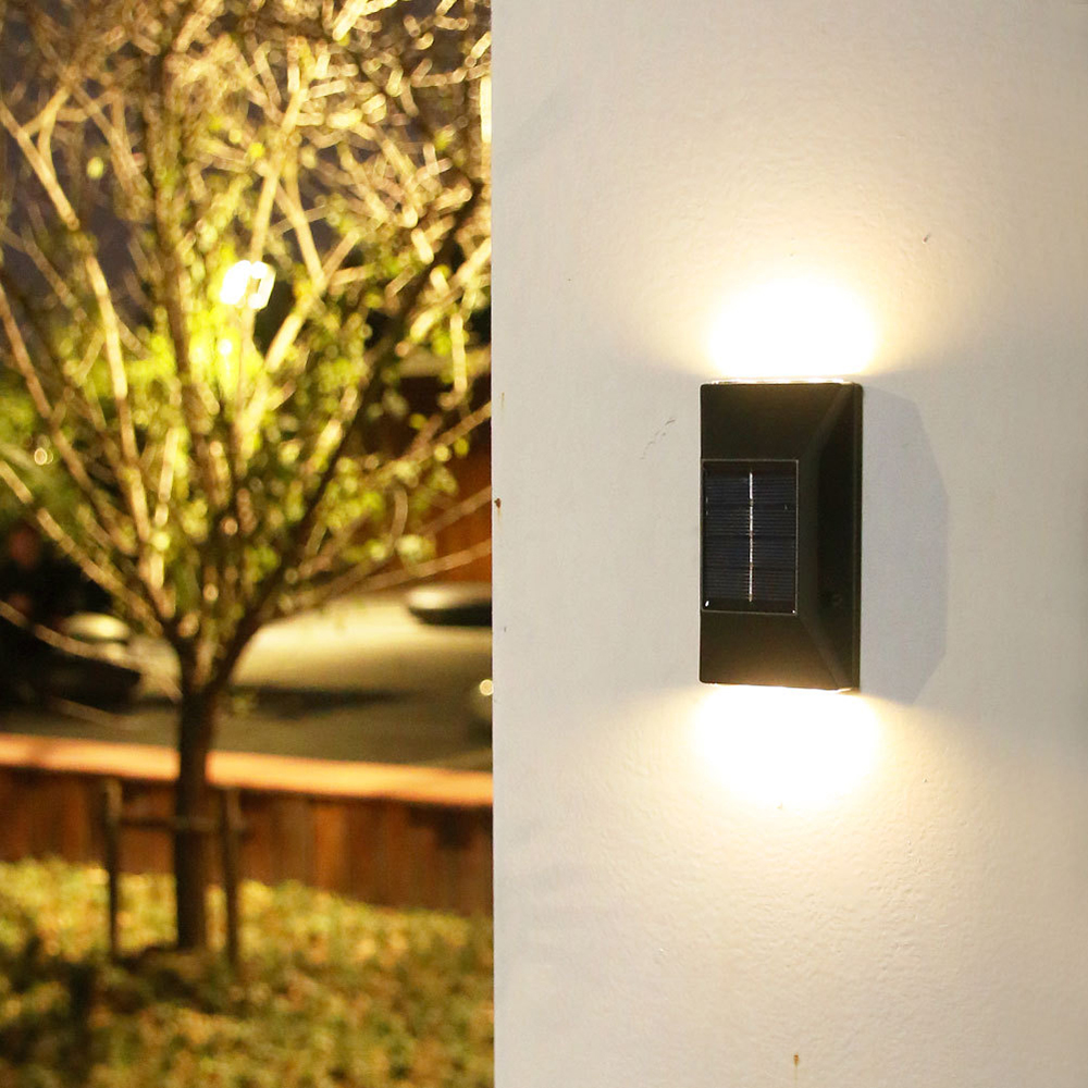 LED 태양 벽 램프 발코니에 대 한 야외 방수 정원 장식 램프 안뜰 거리 벽 빛 정원 야외 태양 램프